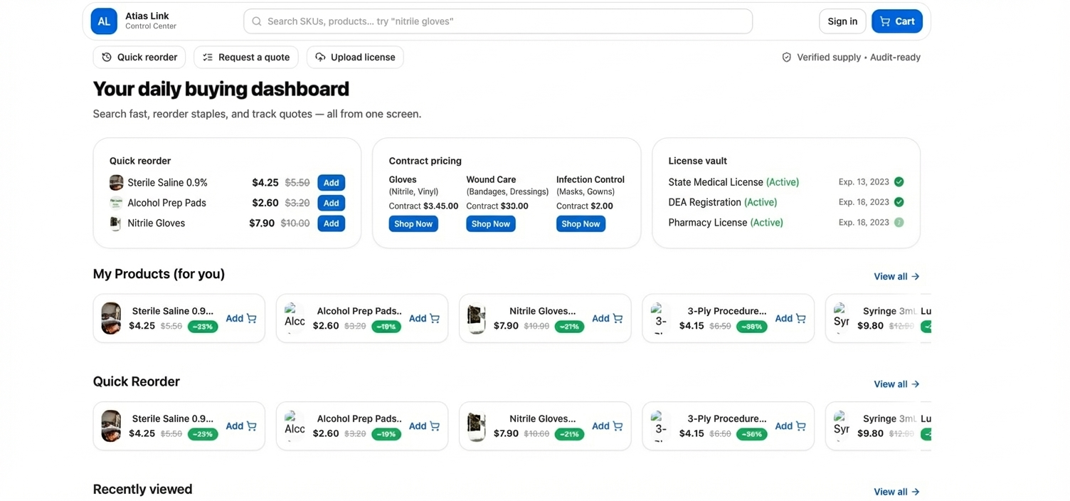 Medicinal Wholesale Platform Redesign