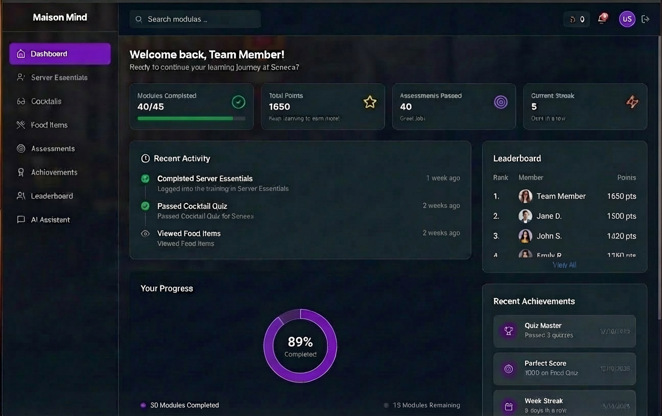 Service Industry Training Platform